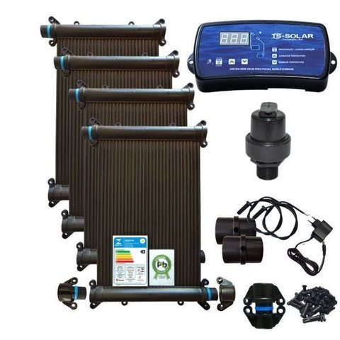 Kit Aquecedor Solar Piscina 12 Placas 3mt para 15000 Litros