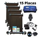 Ver imagem 2 de Kit Aquecedor Solar Piscina 15 Placas 3Mt Cdt+Valv P/13000Lt