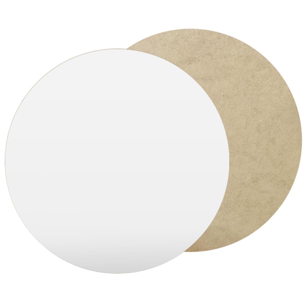 Cake Board 15cm Tabua Prato de Bolo e Confeitaria em Mdf Branco Redondo Kit com 10