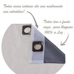 Cortina Quarto De Casal Com Ilhós Pvc Corta Luz Do SolPreto - 7