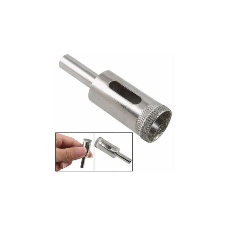 Brocas para Vidro Diamantada 22mm Serra Copo Artesanato Brocas para Vidro Diamantada 22mm Serra Copo Artesanato