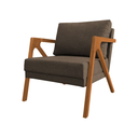 Ver imagem 2 de Kit 2 Poltronas Sala de Estar Madeira Maciça Cerejeira Monique Assento Linho Marrom