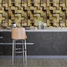 Papel de Parede Adesivo Pedra Bloco 3d Lavável Cozinha 3 METROS Teu Adesivo Papel De Parede Adesivo  - 3