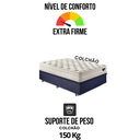 Ver mais imagens de Base Box Baú Casal 138x188 Suede com Colchão Audaz Molas Ensacadas