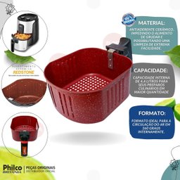 Cesto com Puxador Fritadeira Air Fryer Philco Pfr15pi Redsto - 2