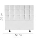 Ver imagem 2 de Cabeceira Estofada Cama Box Casal Queen 160cm Espanha Corino Branco- Mabe Magazine