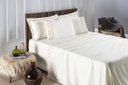 Ver imagem 1 de Conjunto Cama Casal Queen Size Madri Bordado 300 Fios Super Macio:palha