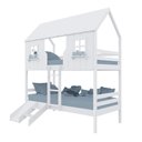 Ver imagem 2 de Beliche Casinha Encantada com Kit Escada/ Escorregador Madeira Maciça Branco Housin