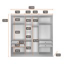 Ver imagem 3 de Modulo de Casal Safira para Guarda Roupa em Mdf com 6 Portas e 4 Gavetas Clic Móveis