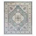 Ver imagem 1 de Tapete Sala 100x140cm Classico Oriental Tabriz Azul Turquesa