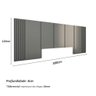 Cabeceira Cama King Ripada 3,0m Czs 100% Mdf Casa Lar Cor:cinza Sagrado - 3