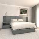 Ver imagem 2 de Cabeceira Cama King Ripada 3,0m Czs 100% Mdf Casa Lar Cor:cinza Sagrado