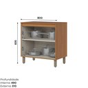 Ver imagem 3 de Balcão 02 Portas 80cm com Tampo Venaly C586 Cinamomo Off White - Henn