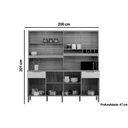 Ver imagem 3 de Cozinha Compacta Kit Concord C/ 8 Portas e 2 Gavetas 200x206cm Amendoa/off White - Ronipa