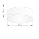 Ver imagem 2 de Plafon para Sala Cilíndrico Sl-3046 Cúpula Cor Rustico Bege