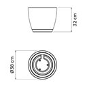 Ver imagem 3 de Vaso para Plantas Flores 32cm Tramontina Asteca Polietileno