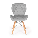 Ver imagem 3 de Kit 4x Cadeira de Jantar Charles Eames Eiffel Slim Estofada Cinza