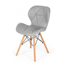 Kit 4x Cadeira de Jantar Charles Eames Eiffel Slim Estofada Cinza - 2