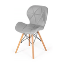 Ver imagem 2 de Kit 4x Cadeira de Jantar Charles Eames Eiffel Slim Estofada Cinza