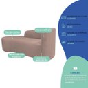Ver imagem 3 de Kit Divã Recamier Orgânico França 160cm Lado Esquerdo e Poltrona Amore Linho
