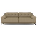 Ver imagem 2 de Sofá Living 4 lugares 292cm Agostino Pés Design em Ferro Couro Bege G52 - Gran Belo