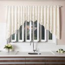 Ver imagem 1 de Cortina De Renda Para Cozinha Cascata Clássica - Marfim