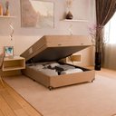 Ver imagem 1 de Baú Casal + Colchão D33 One Face - Suede Bege