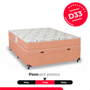 Ver imagem 5 de Cama Box Baú Casal + Colchão D33 One Face - Suede Bege
