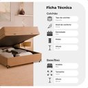 Ver imagem 5 de Baú Casal + Colchão D33 One Face - Suede Bege