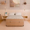 Ver imagem 4 de Baú Casal + Colchão D33 One Face - Suede Bege