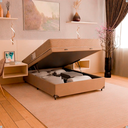 Ver imagem 6 de Cama Box Baú Casal + Colchão D33 One Face - Suede Bege