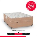 Ver imagem 7 de Baú Casal + Colchão D33 One Face - Suede Bege