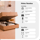 Ver imagem 2 de Cama Box Baú Casal + Colchão D33 One Face - Suede Bege