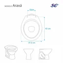 Ver imagem 3 de Tampa de vaso Araxa Branco para bacia Santa Clara 6lpf