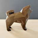 Ver imagem 2 de Chow-chow Decorativo - Estatueta 15cm De Altura - Toque 3d: Bronze