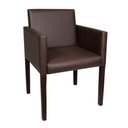 Ver imagem 3 de Kit 2 Poltronas Nina Executiva em Tecido Sintético - Marrom