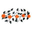 Ver imagem 1 de Enfeite de Parede Decorativo Todo de Ferro 5 Rosas:laranja