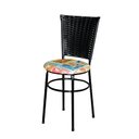 Ver imagem 2 de 6 Cadeiras para Mesa Preta Hawai Preto Assento Floral:happy Hour