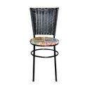 Ver imagem 3 de 6 Cadeiras para Mesa Preta Hawai Preto Assento Floral:happy Hour