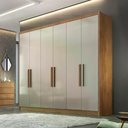 Ver imagem 2 de Guarda Roupa Rizon 6 Portas 4 Gavetas Cor:Cumaru Fendi