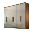 Ver imagem 1 de Guarda Roupa Rizon 6 Portas 4 Gavetas Cor:Cumaru Fendi