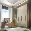 Ver imagem 4 de Guarda Roupa Rizon 6 Portas 4 Gavetas Cor:Cumaru Fendi