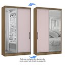 Ver imagem 4 de Guarda Roupa Modulado 134,50cm 2 Portas de Correr com Espelho Paris Luciane Móveis