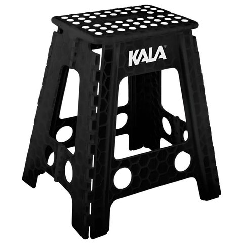 Banquinho Banqueta Dobrável Multiuso 45cm Kala Preto