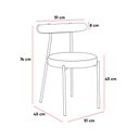Ver imagem 5 de Cadeira de Jantar Kit 4 Lizzie Base Tubular Dourado Encosto Castanho PU D03 - D'Rossi