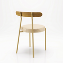 Ver imagem 7 de Cadeira de Jantar Kit 4 Lizzie Base Tubular Dourado Encosto Castanho PU D03 - D'Rossi