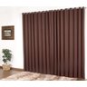 Cortina em Tecido Corta Luz Blackout 3,00x2,80M Marrom - 1