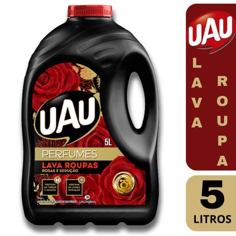 Lava Roupas Líquido Uau Perfumes Rosas e Sedução 5 Lts