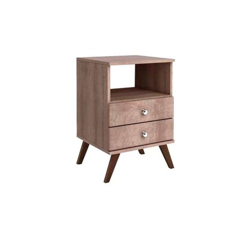 Mesa Cabeceira RT3103 c/ 2 Gavetas Rustico - Movelbento