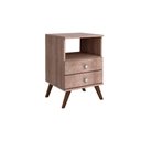 Ver imagem 1 de Mesa Cabeceira RT3103 c/ 2 Gavetas Rustico - Movelbento